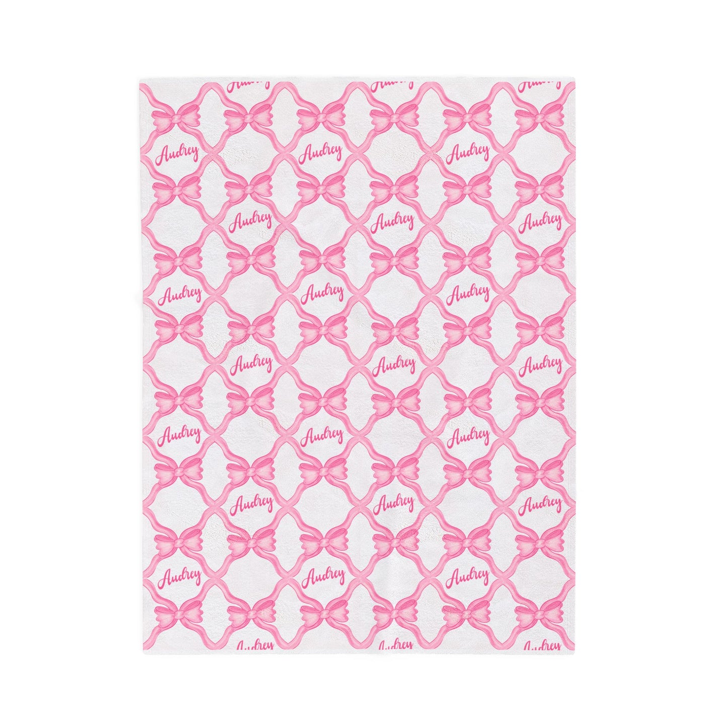 Personalized Name Bow Blanket
