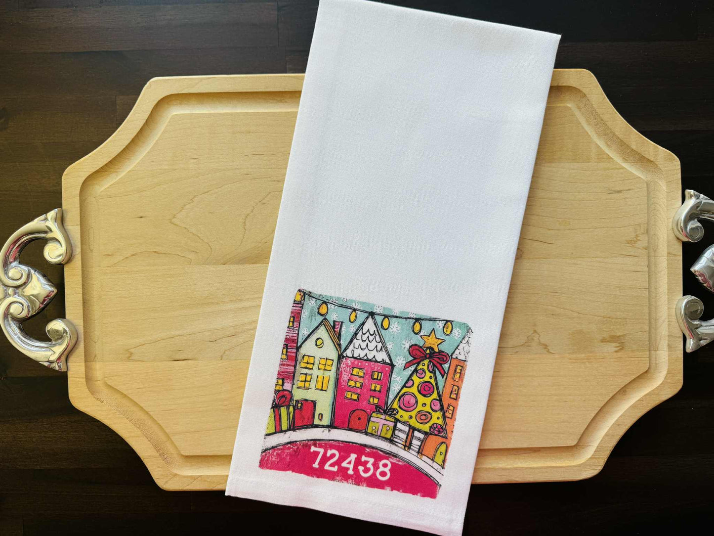 Zip Code Town Christmas Towel