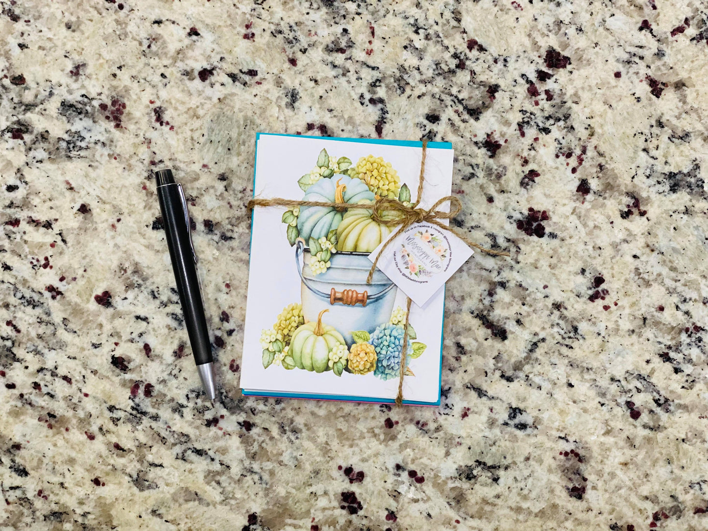 Hydrangea Pumpkin Note Cards (Set of 12)