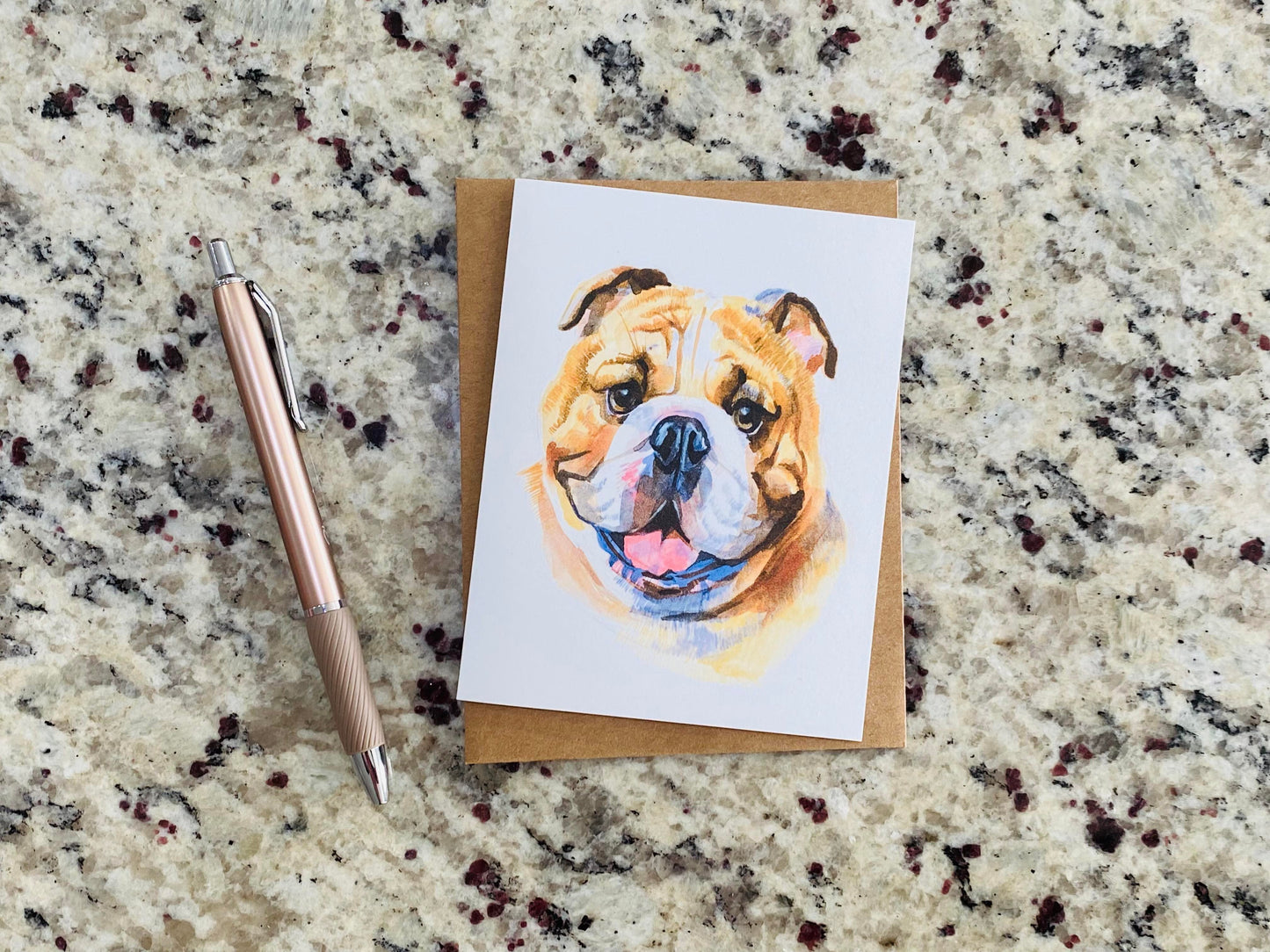 Bulldog Note Cards