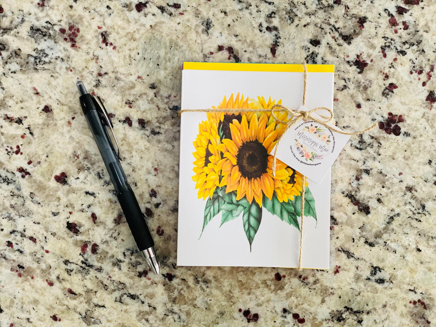 Sunflower Note Cards (Set of 12)
