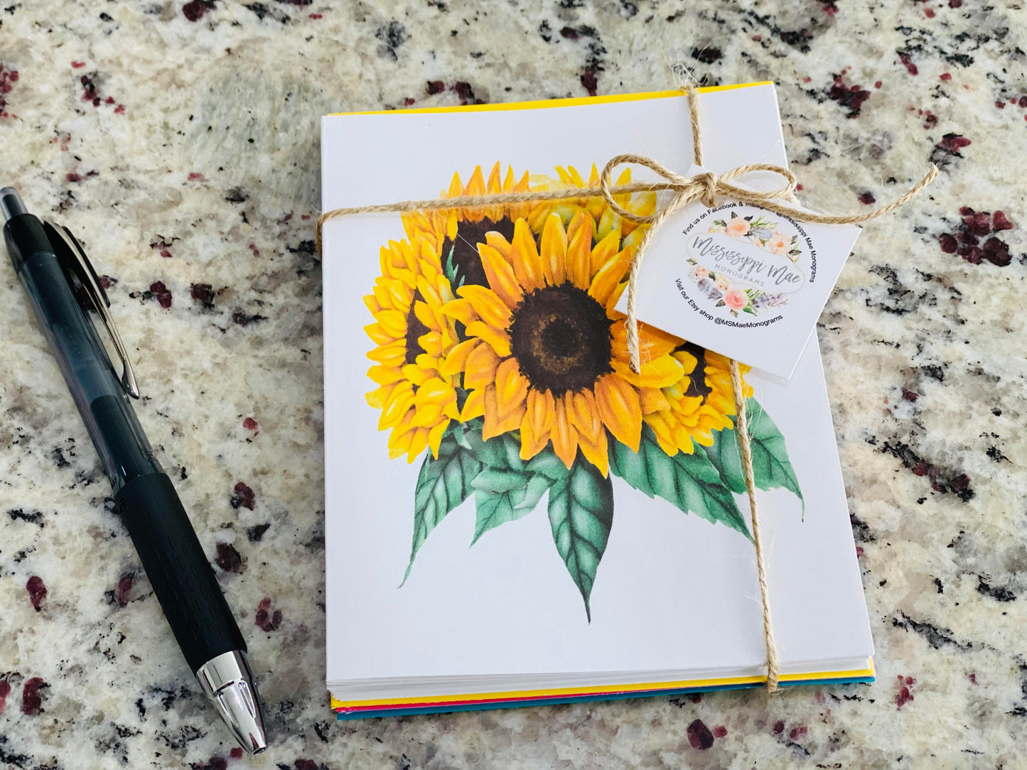 Sunflower Note Cards (Set of 12)