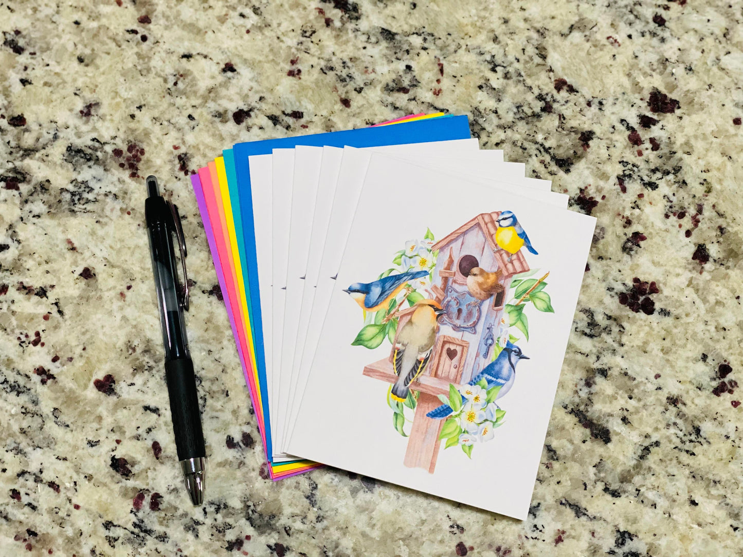 Birdhouse Note Cards (set of 12)
