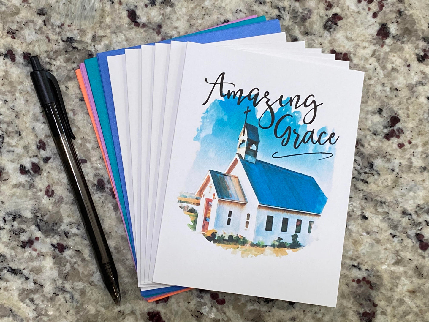 Amazing Grace Church Note Cards (Set of 12)