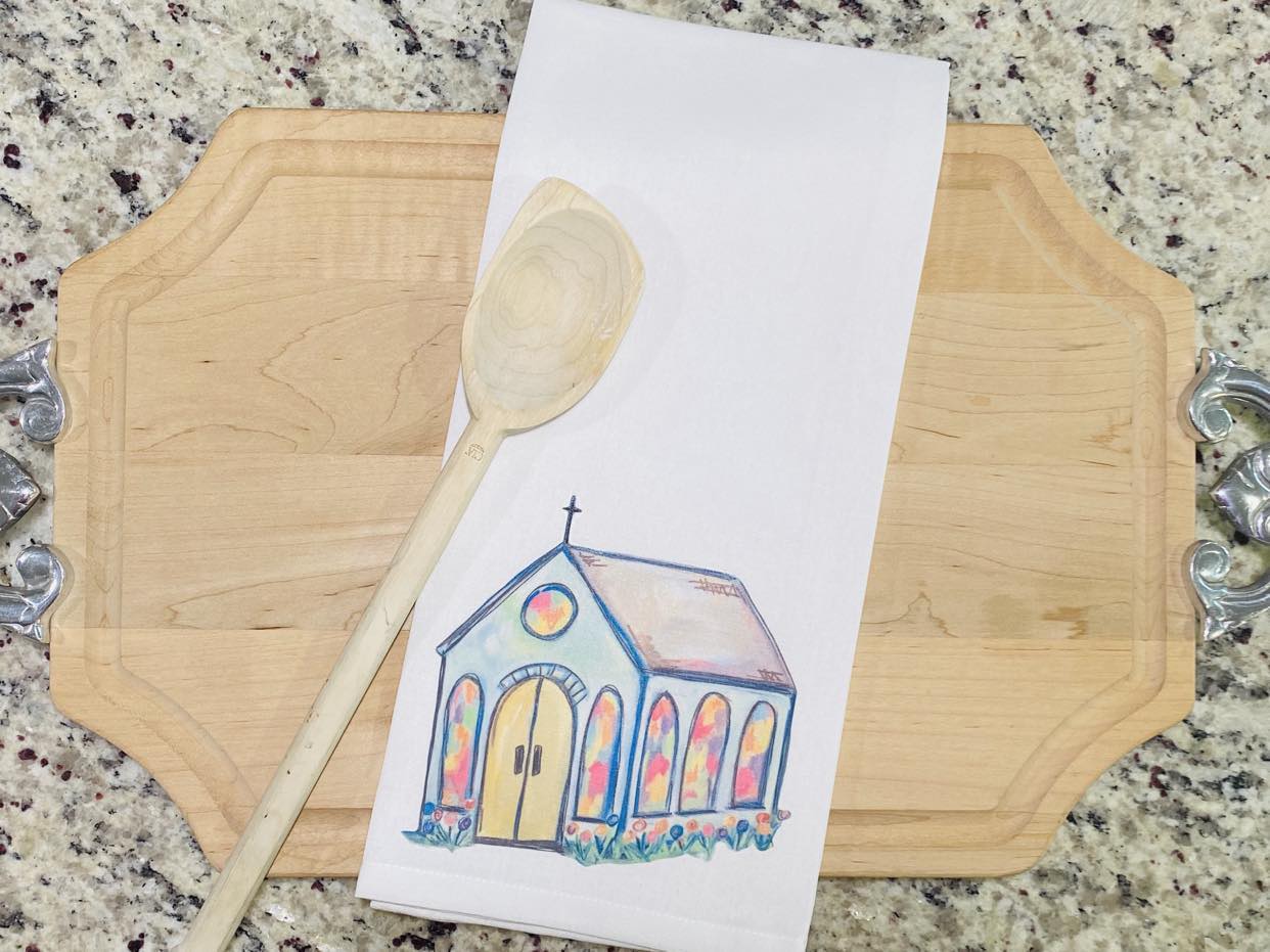Colorful Church Kitchen Towel