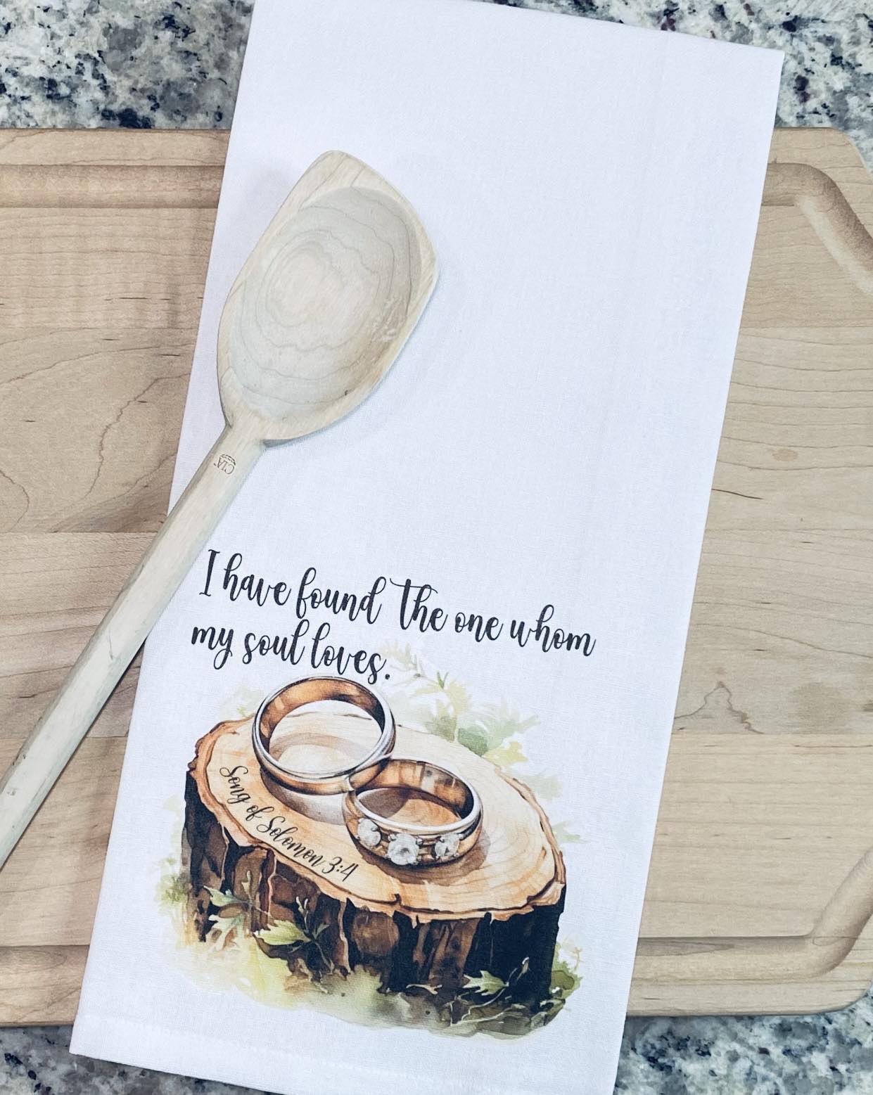 Wedding Rings Kitchen Towel