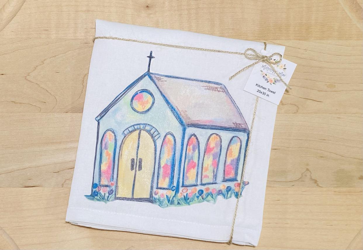 Colorful Church Kitchen Towel
