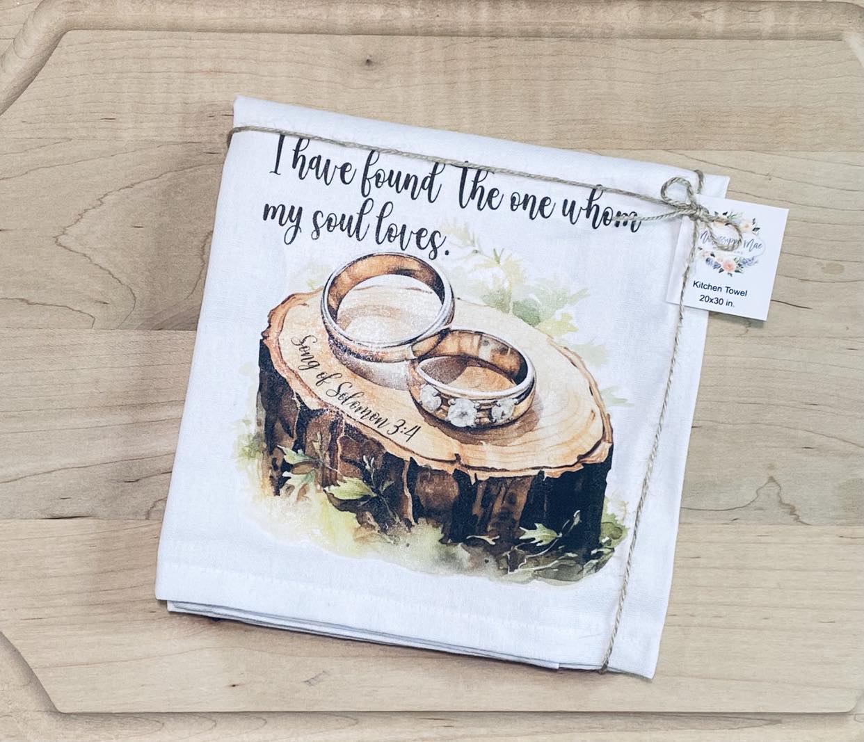 Wedding Rings Kitchen Towel