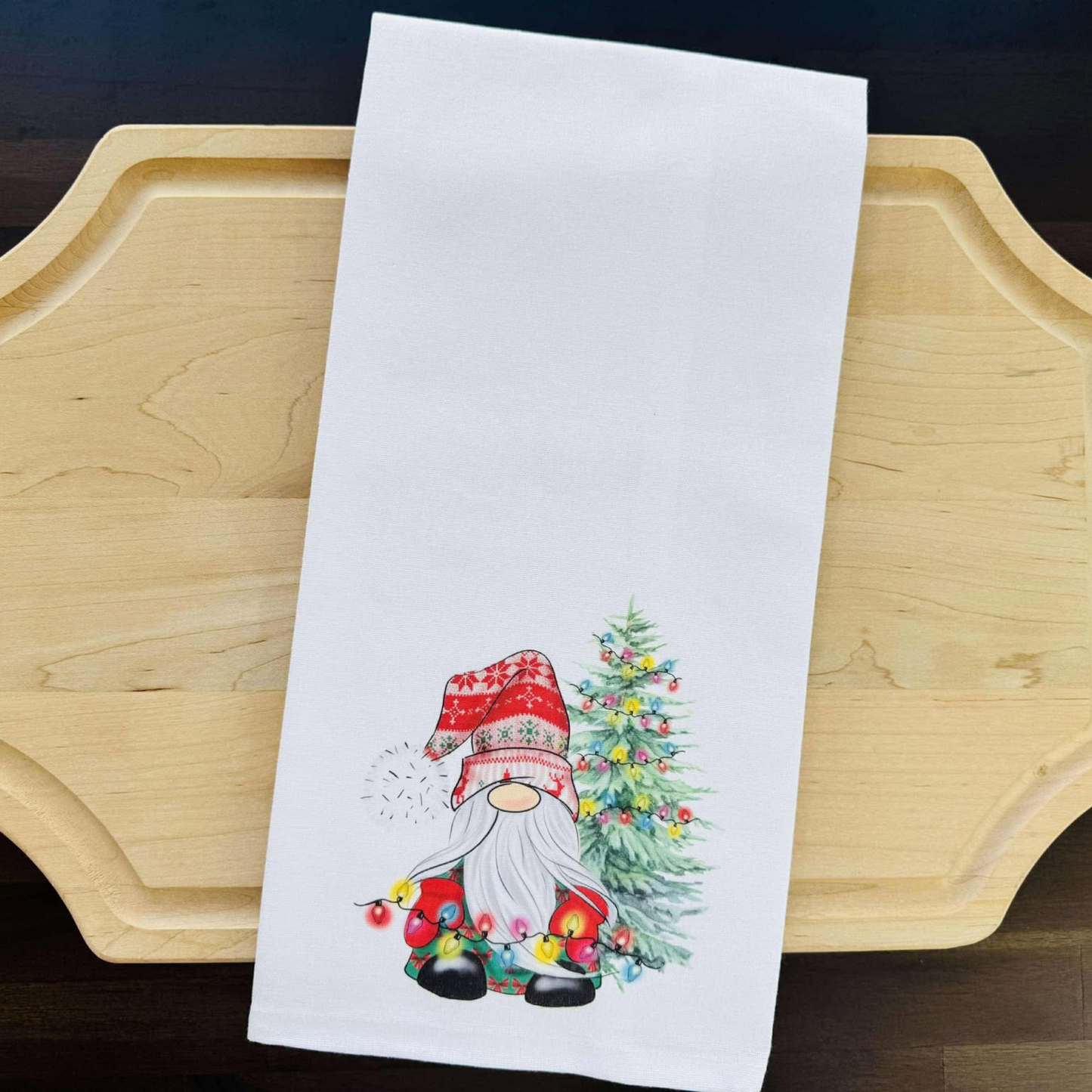 Christmas Tree Gnome Towel