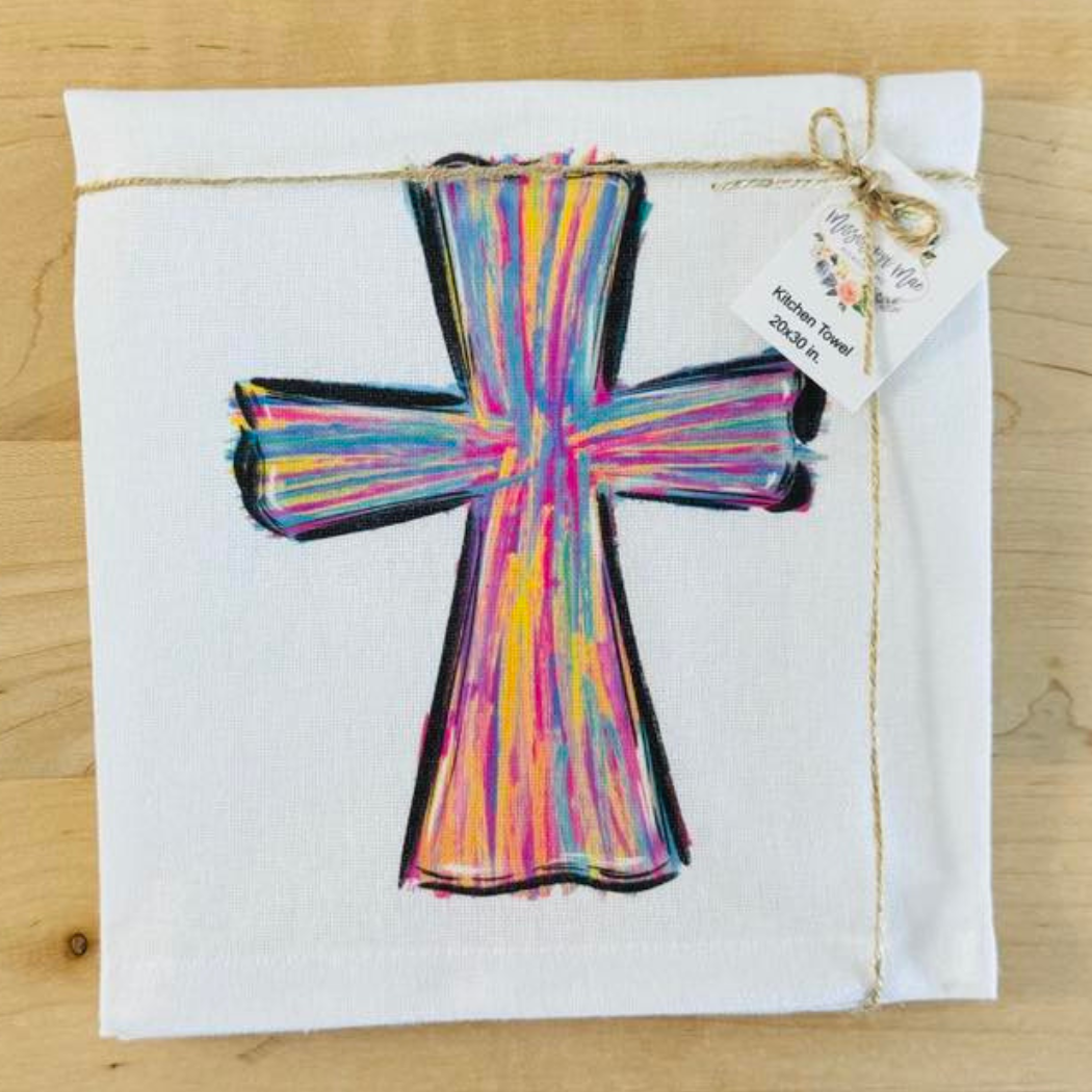 Colorful Cross Kitchen Towel