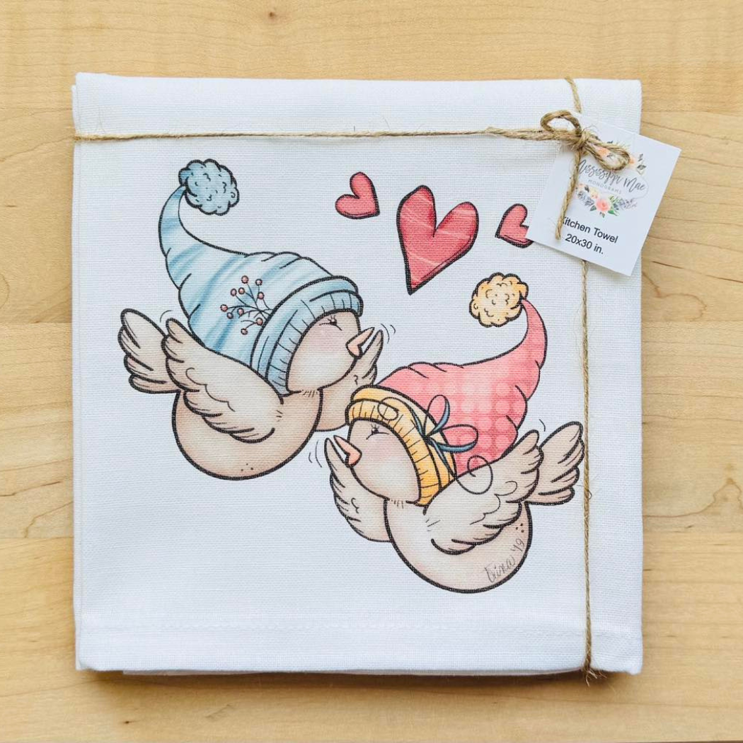 Love Birds Kitchen Towel