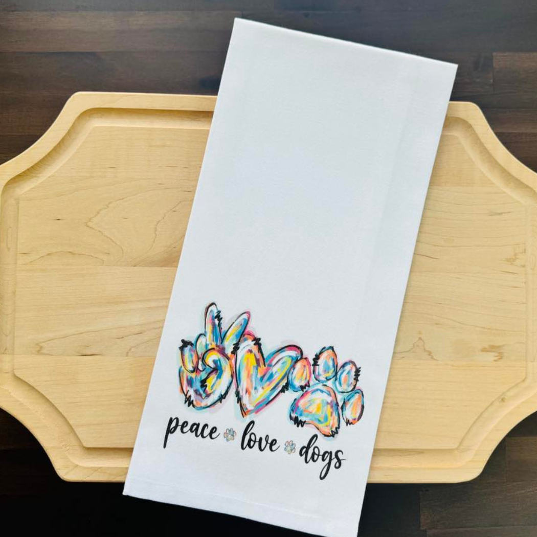 Peace Love Dogs Towel