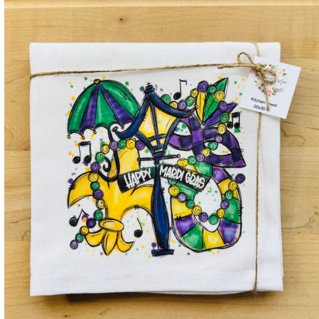 Mardi Gras Things Kitchen Towel