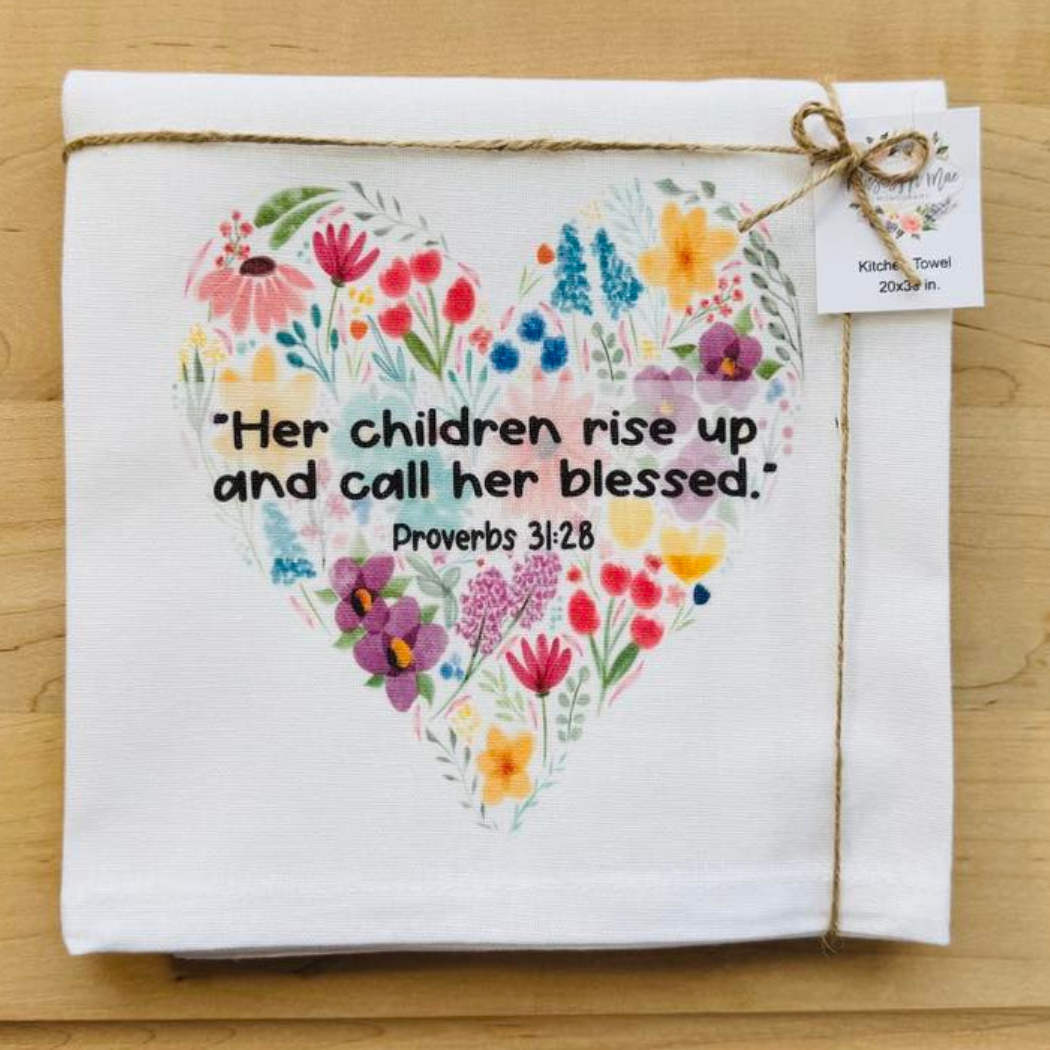 Proverbs Mom Kitchen Towel