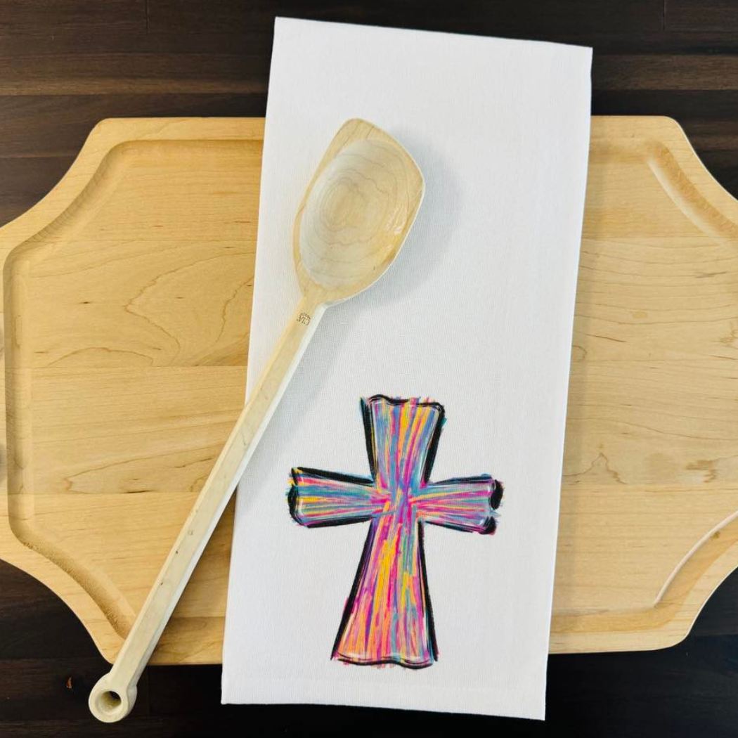 Colorful Cross Kitchen Towel