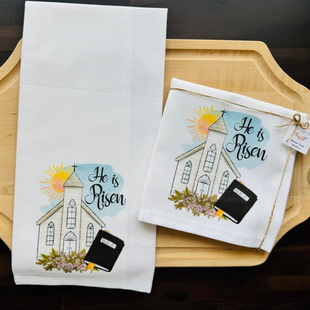He Is Risen Church Towel