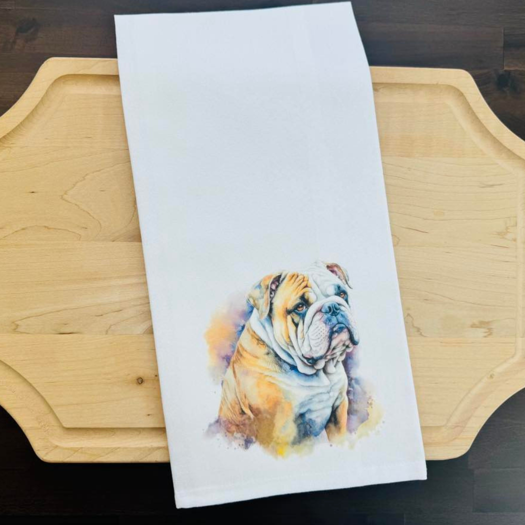 English Bulldog Kitchen Towel