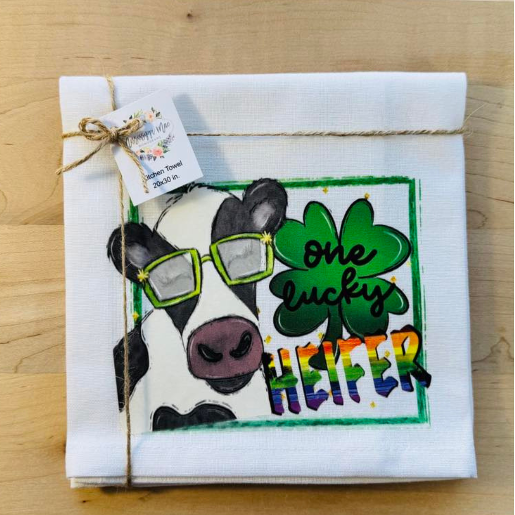 Lucky Heifer Kitchen Towel