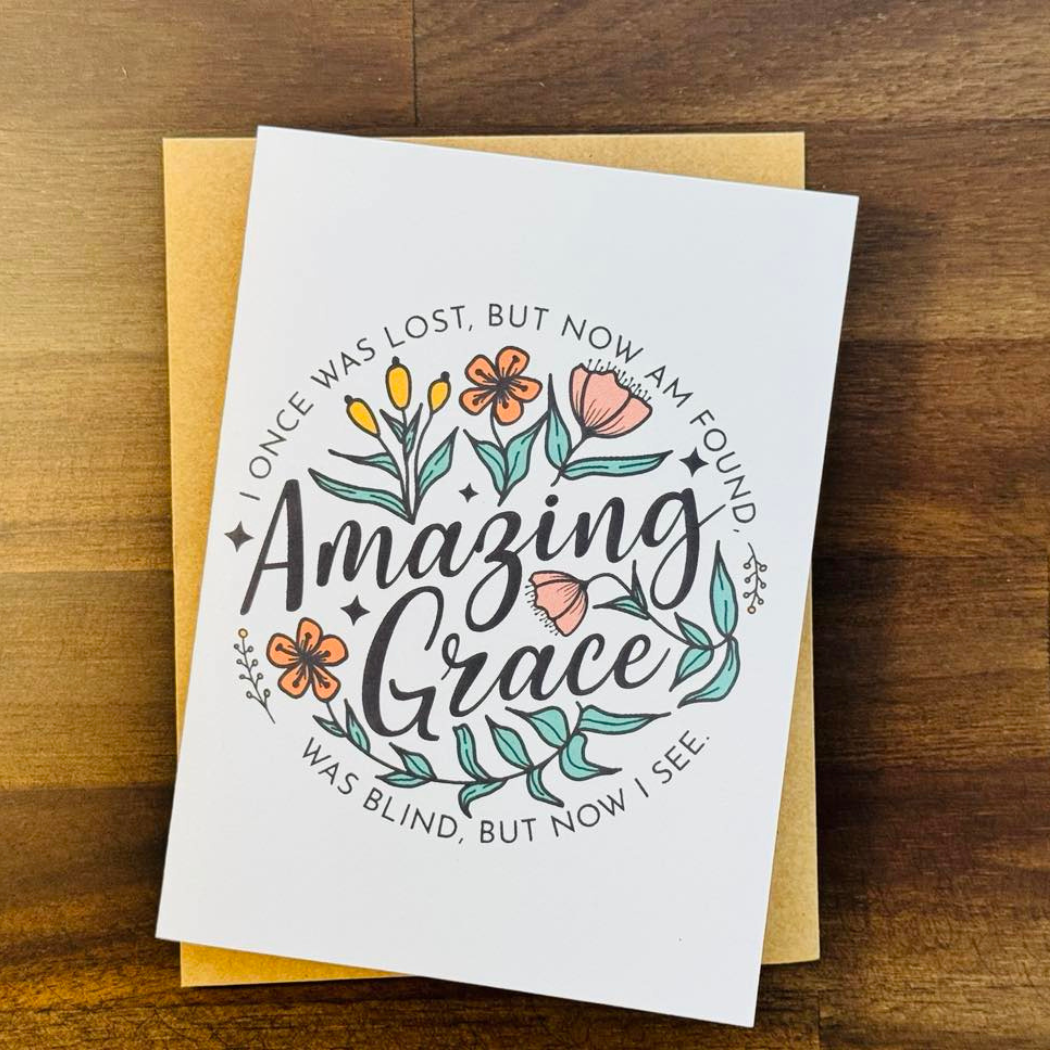 Amazing Grace Floral Note Cards