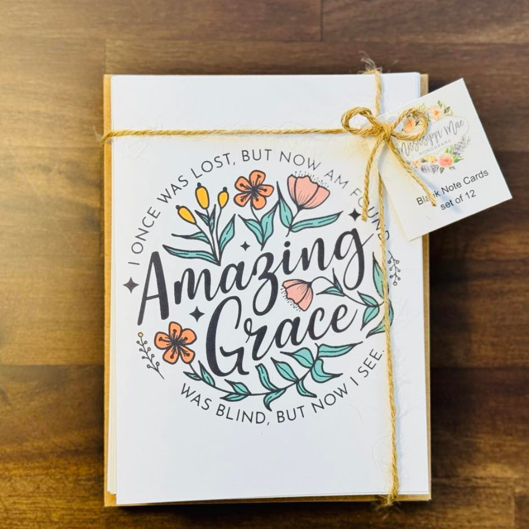 Amazing Grace Floral Note Cards