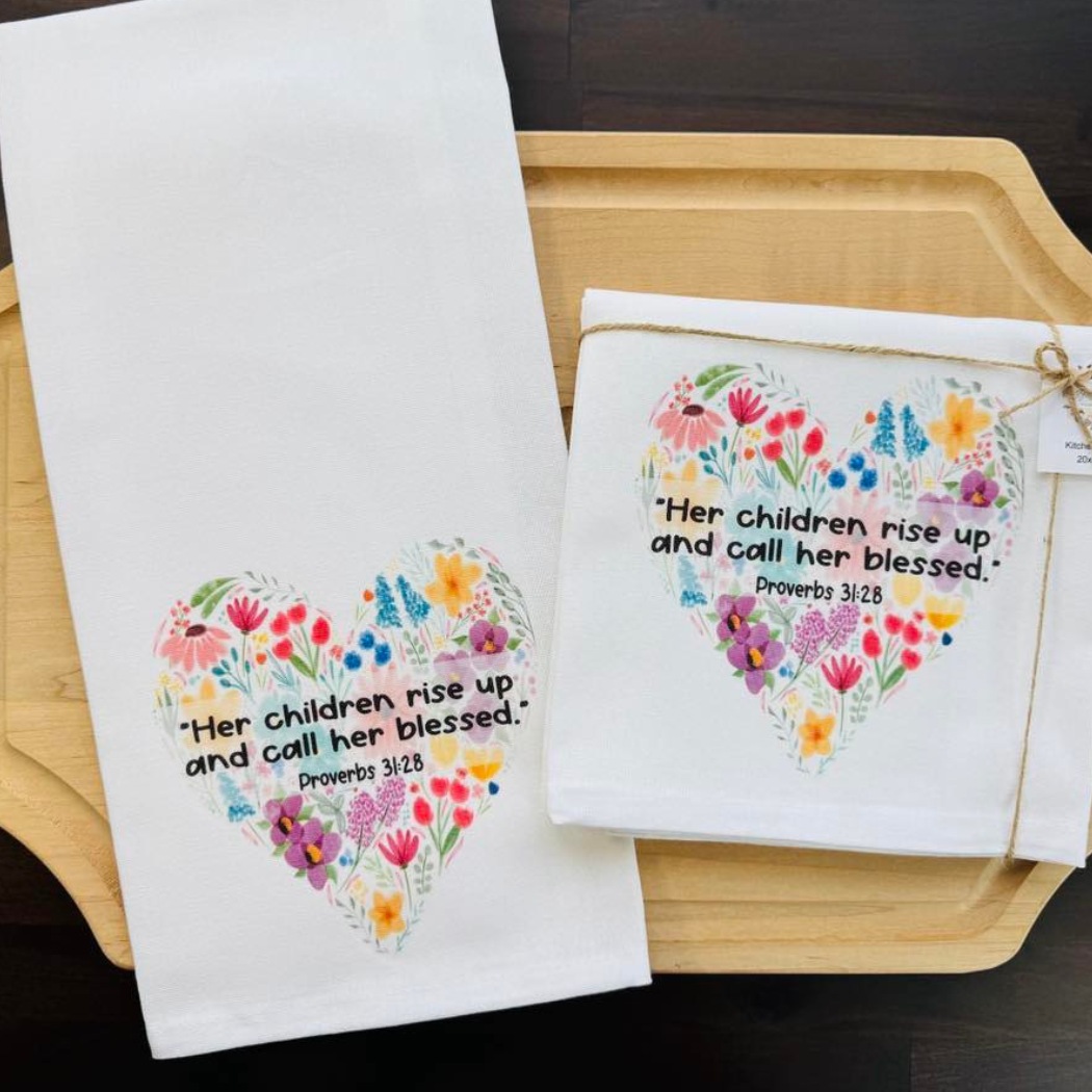 Proverbs Mom Kitchen Towel