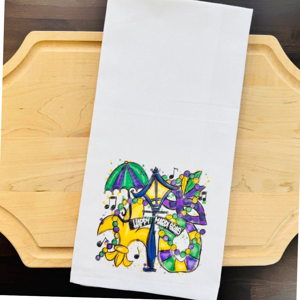 Mardi Gras Things Kitchen Towel