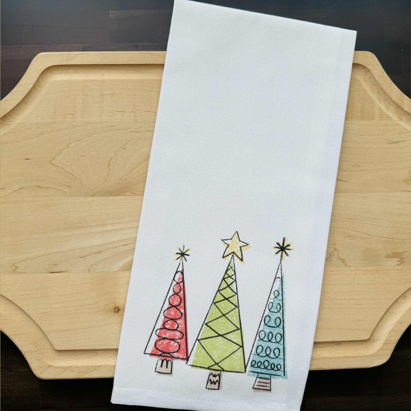 Funky Christmas Tree Kitchen Towel