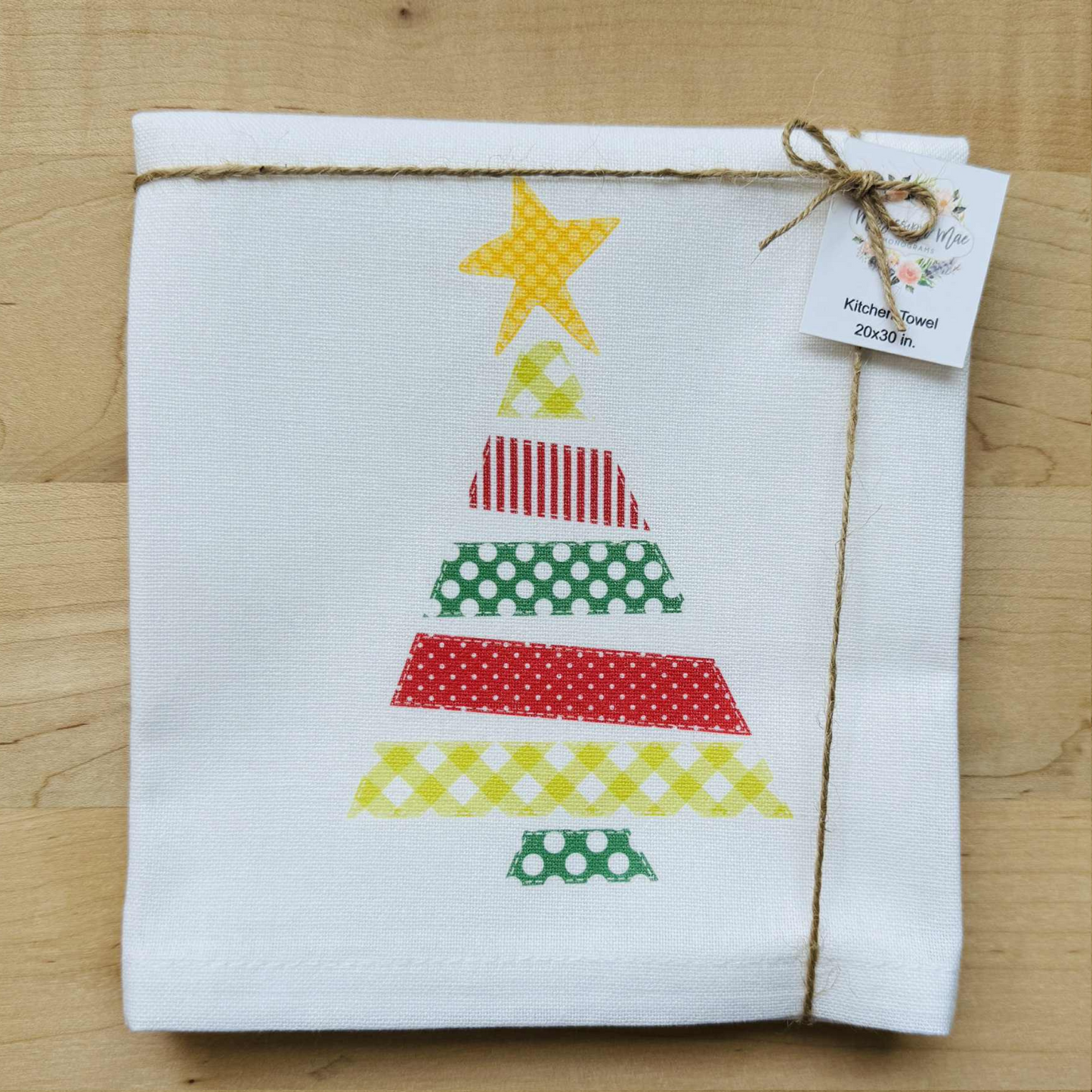 Funky Christmas Tree Kitchen Towel