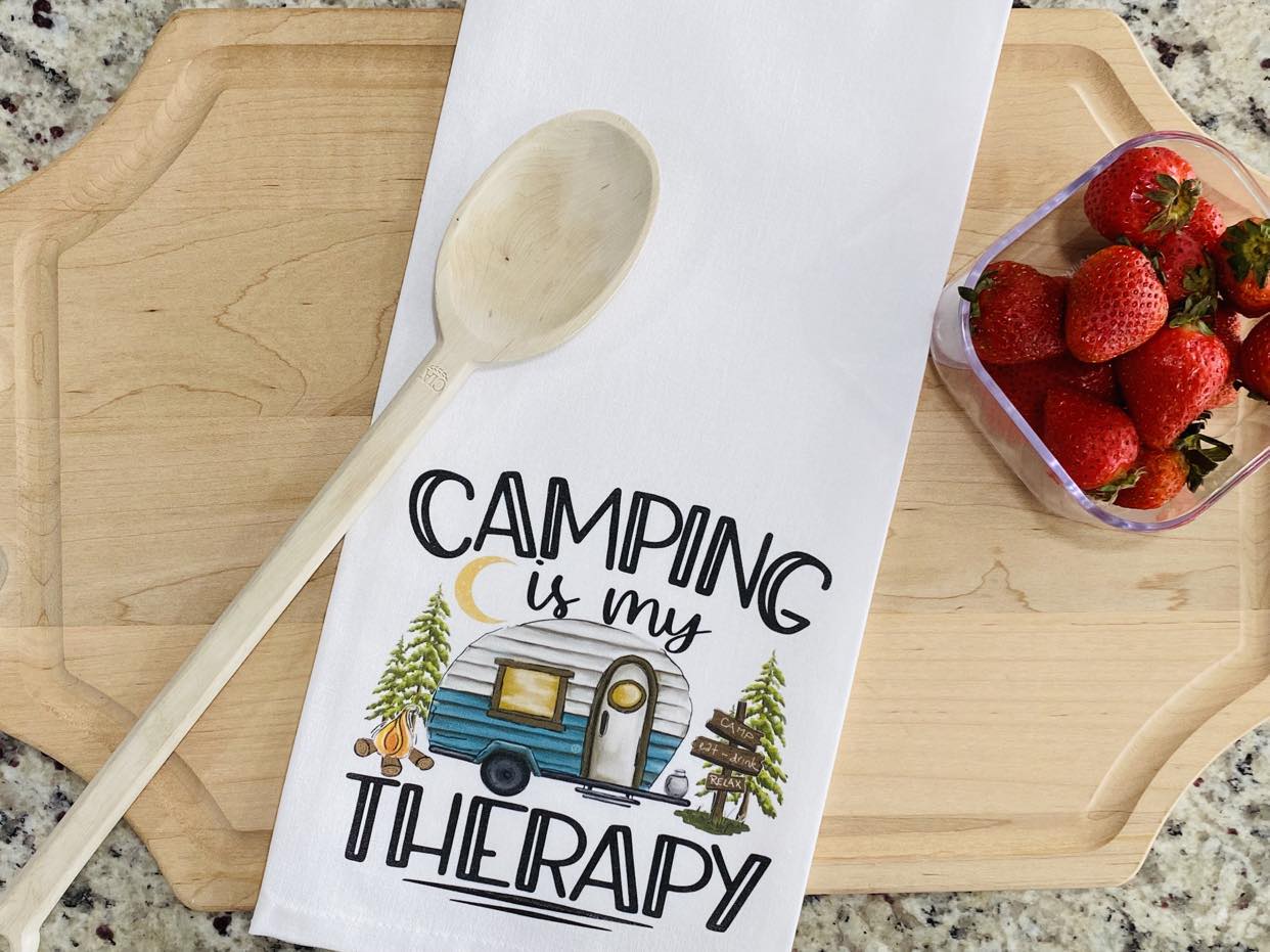 Camping Therapy Kitchen Towel