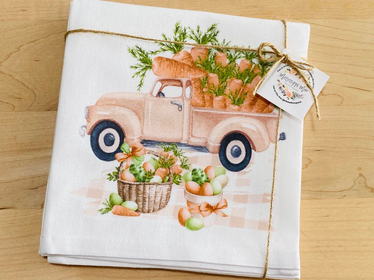 Carrot Truck Kitchen Towel