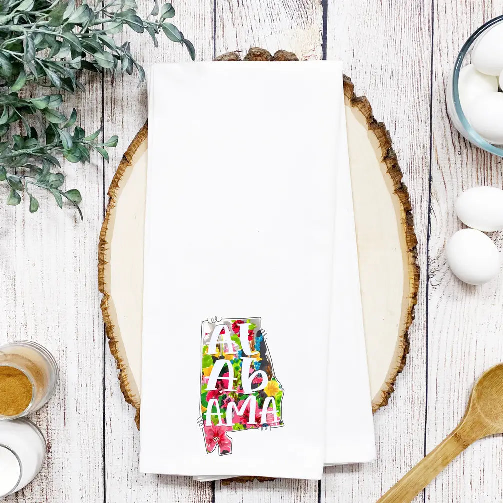 Floral State Kitchen Towel (Multiple States)