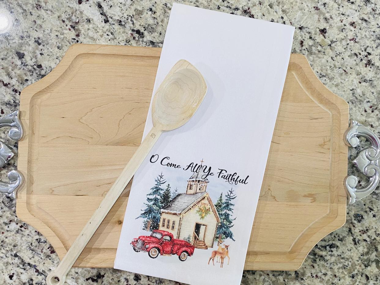 All Ye Faithful Kitchen Towel