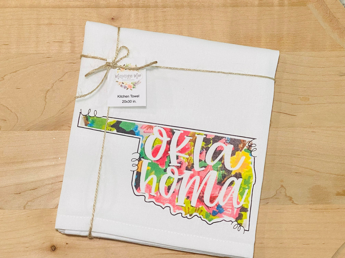 Floral State Kitchen Towel (Multiple States)