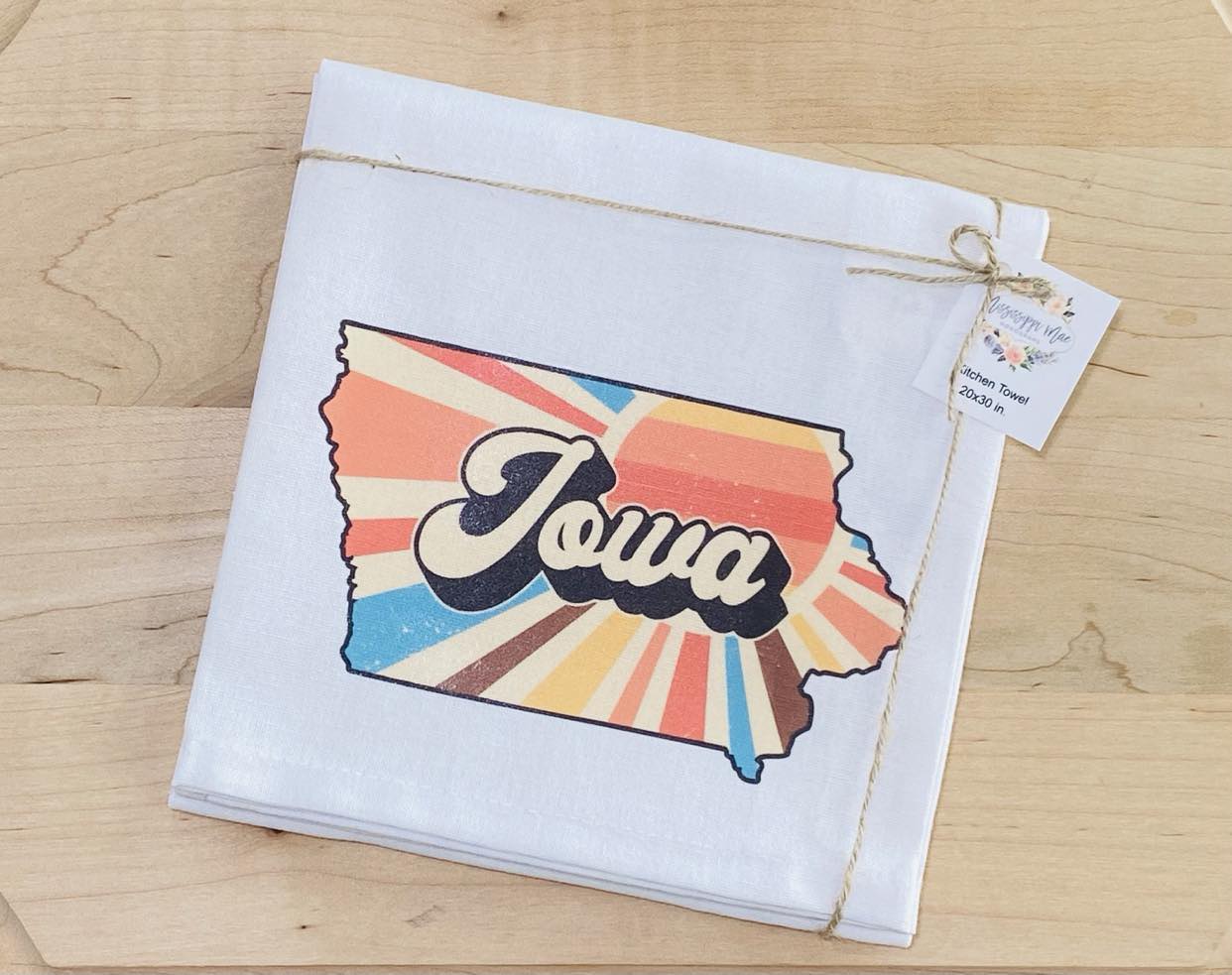 Retro State Kitchen Towel (All 50 States)