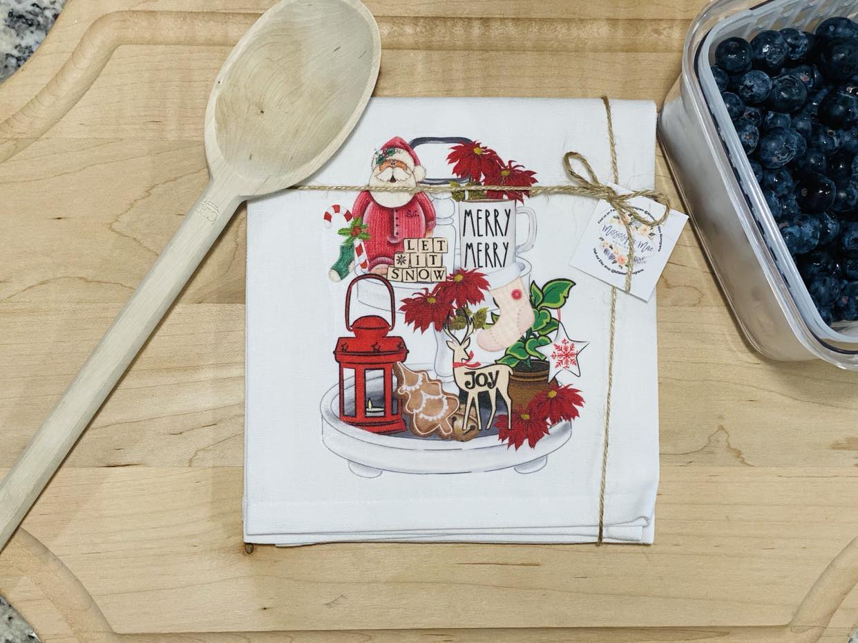 Santa Tier Tray Kitchen Towel