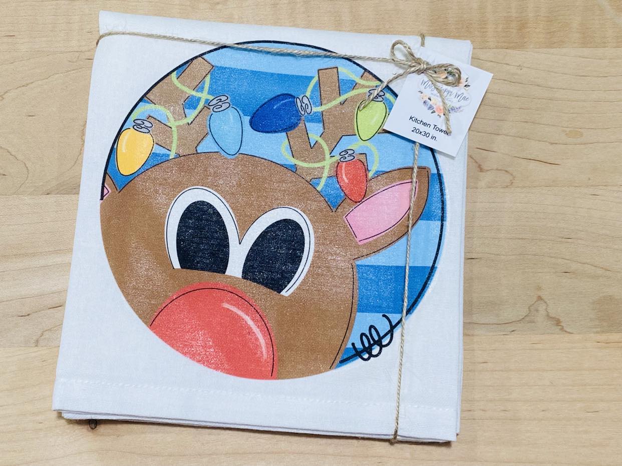 Whimsy Reinder Kitchen Towel