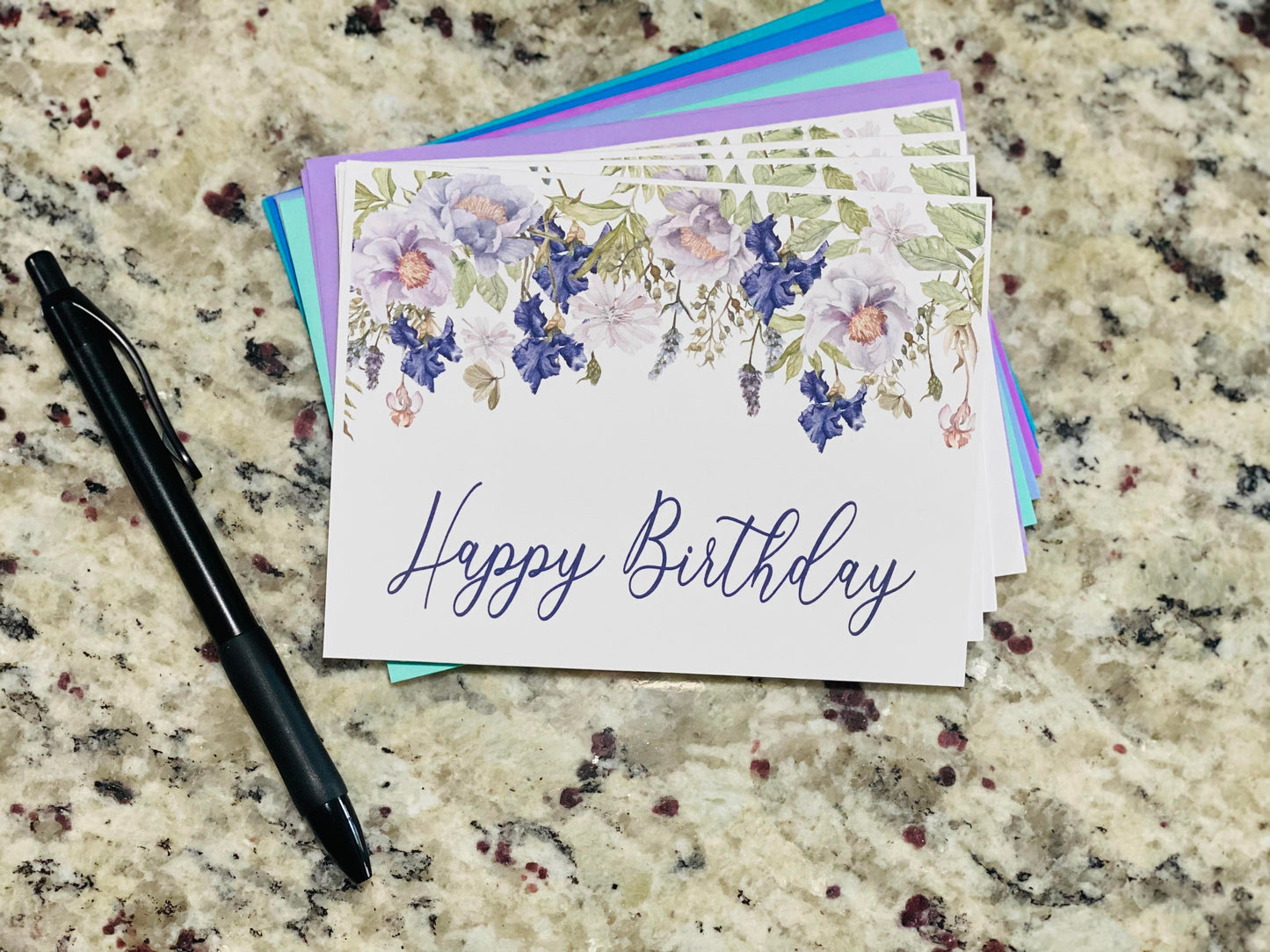 Assorted Greetings Note Cards (Set of 12)