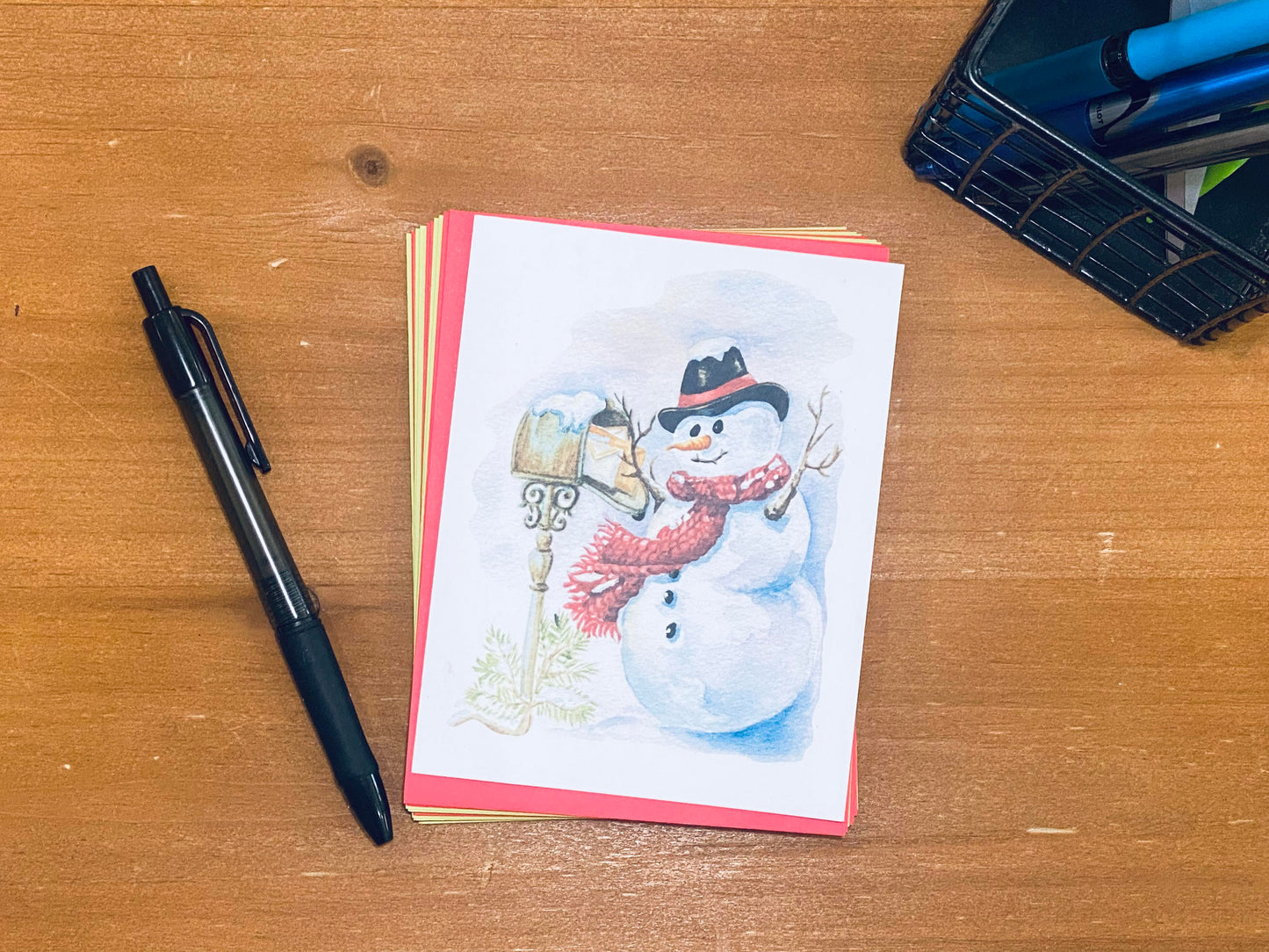 Snowman Mail Note Cards (Set of 12)