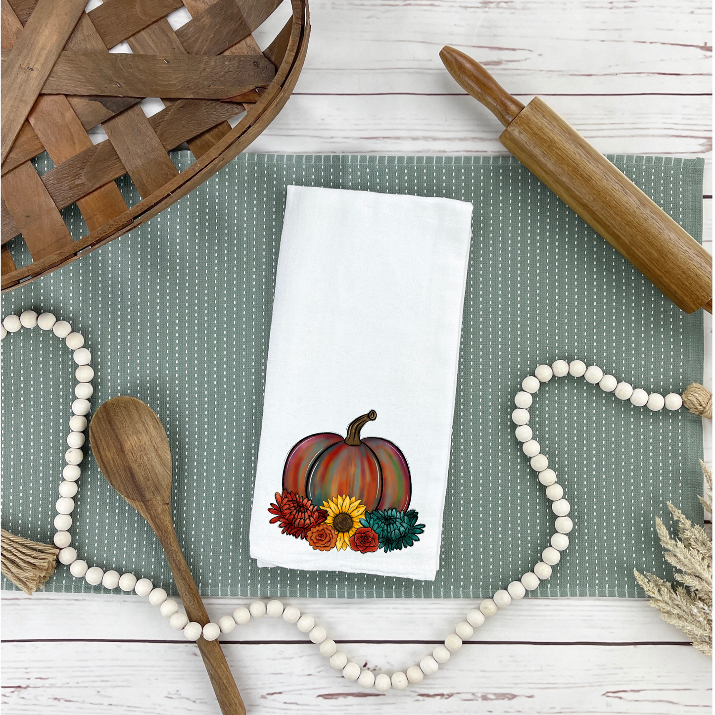 Floral Fall Pumpkin