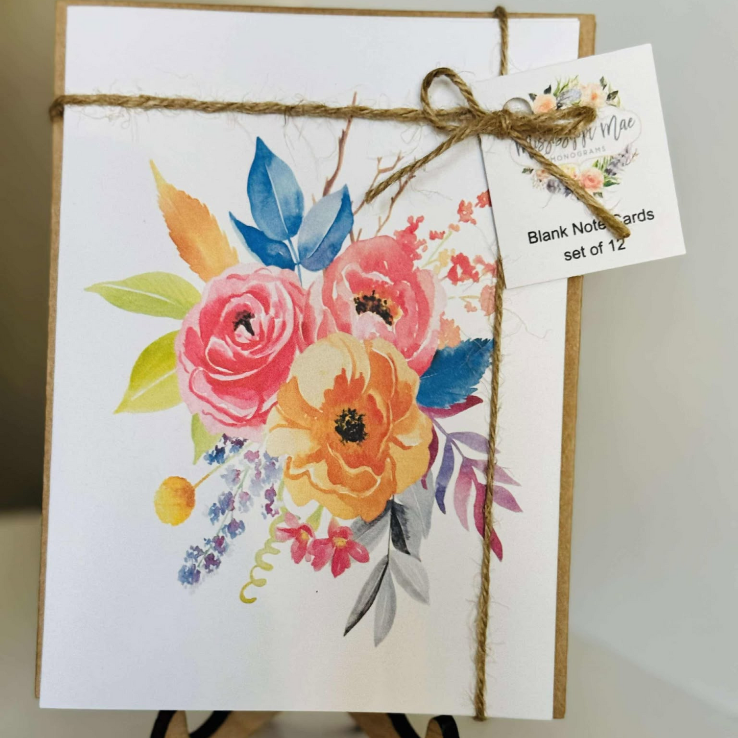 Vibrant Floral Stationery (Set of 12)