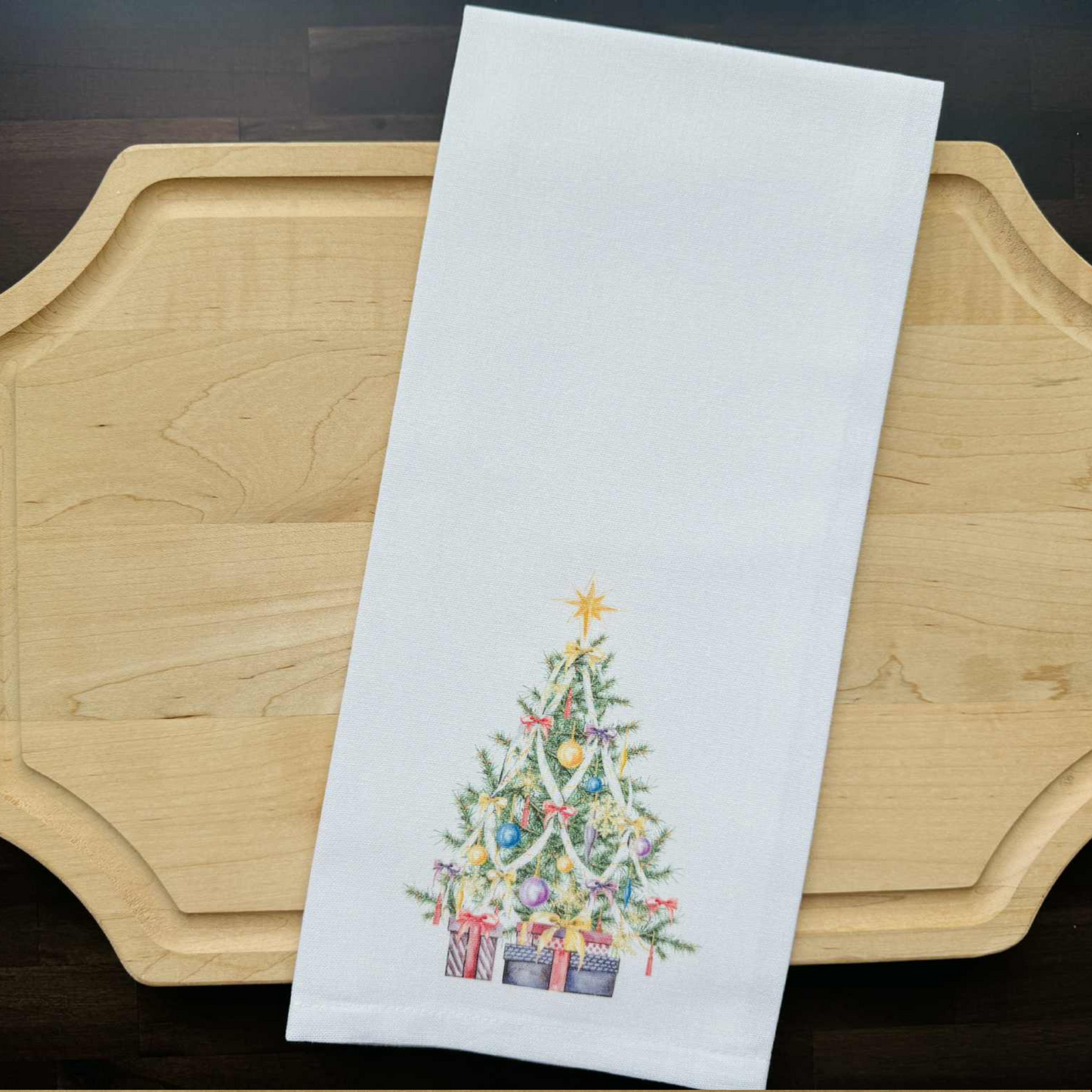 Pretty Christmas Tree Kitchen Towel