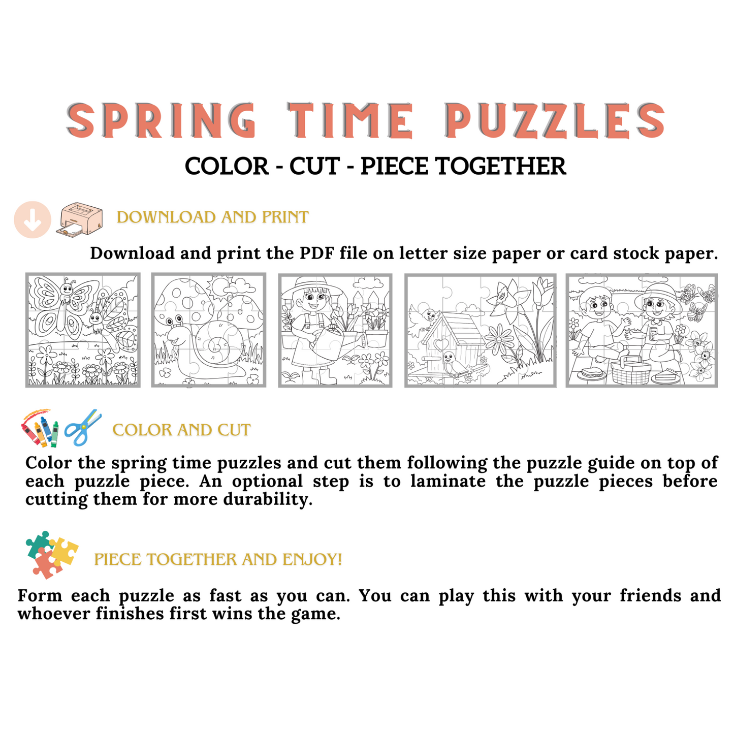 Springtime Puzzle Printable