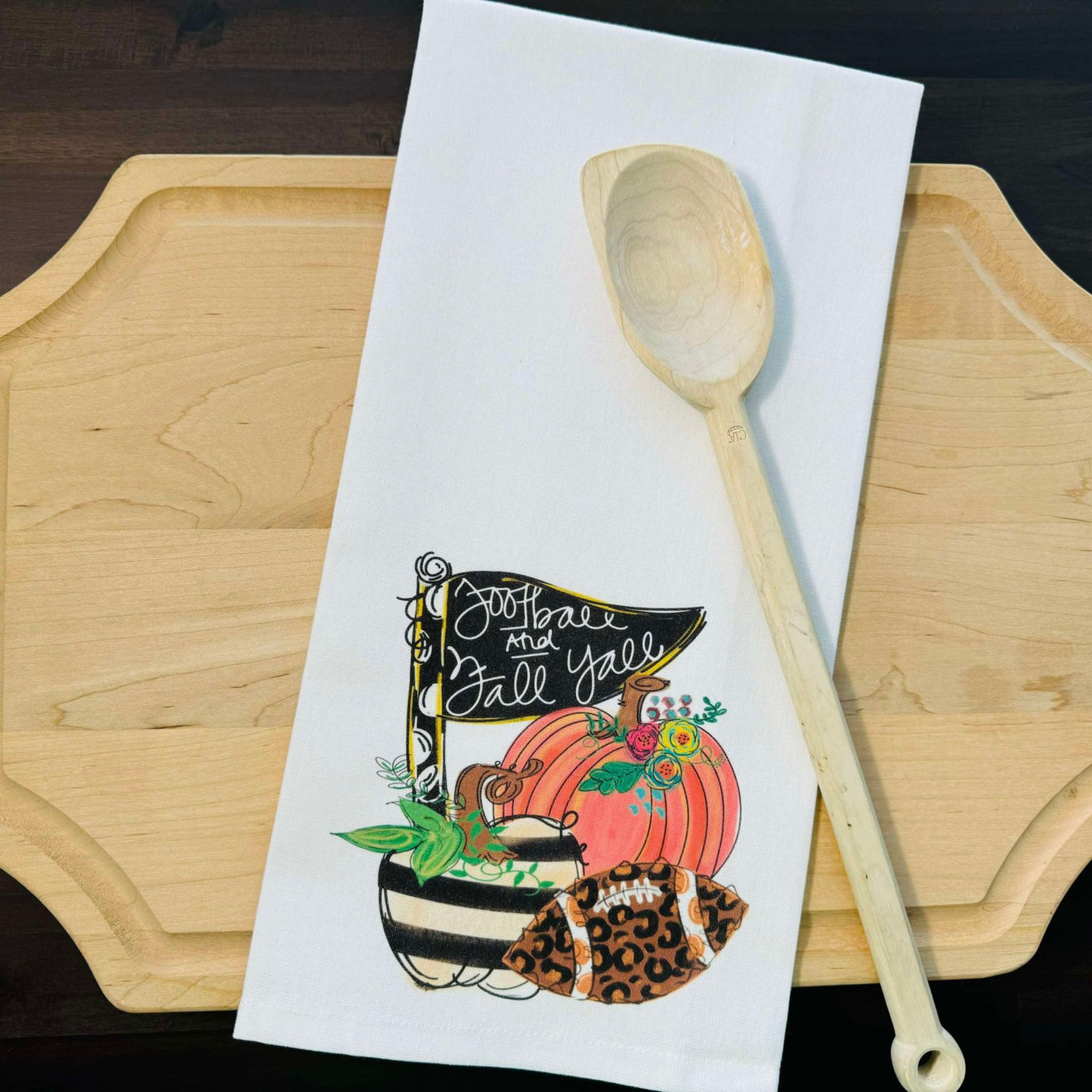 Football & Fall Kitchen Towel