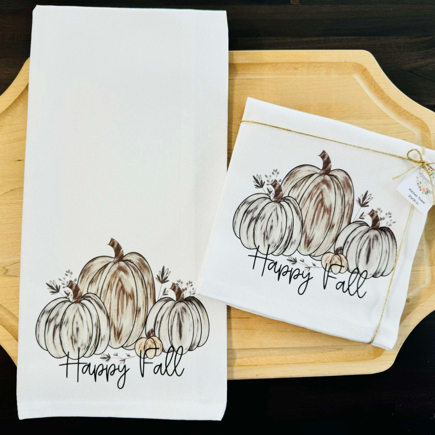 Neutral Pumpkin Kitchen Towel