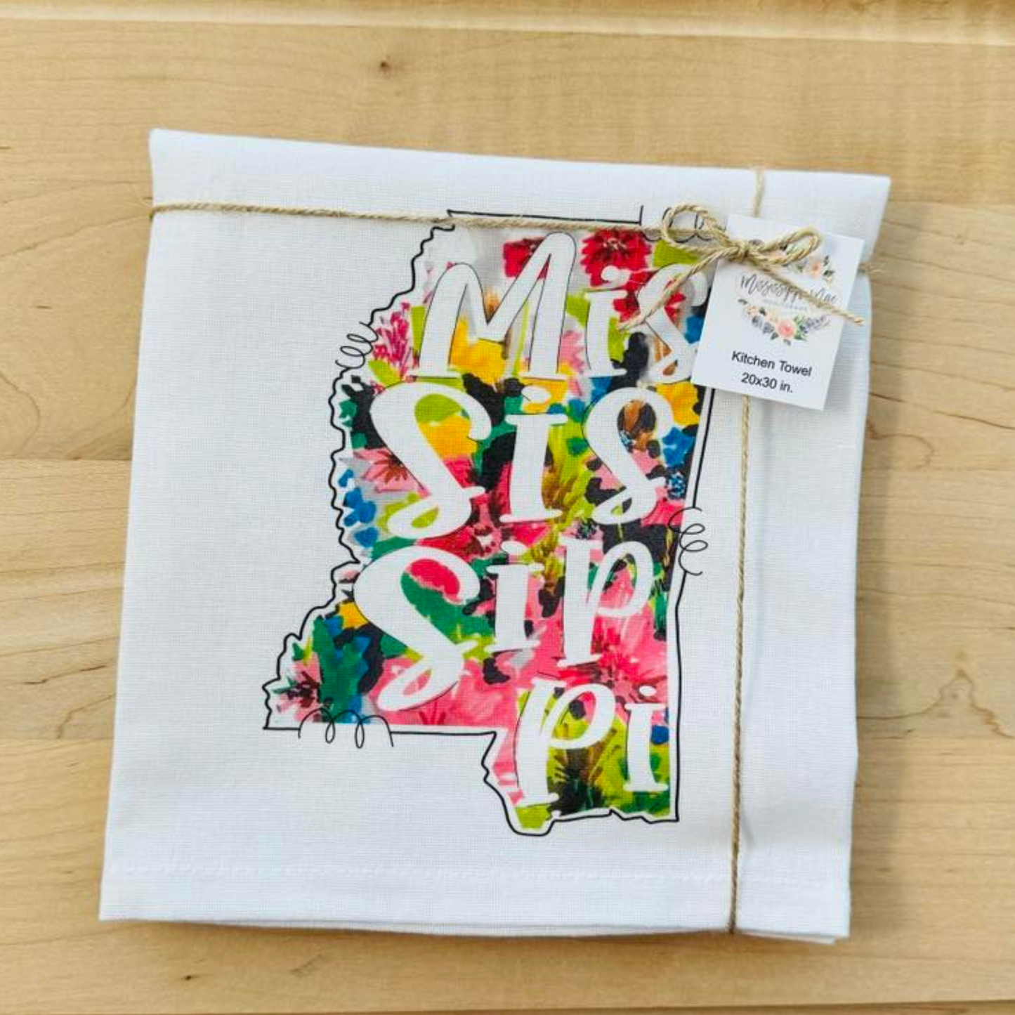 Floral State Kitchen Towel (Multiple States)