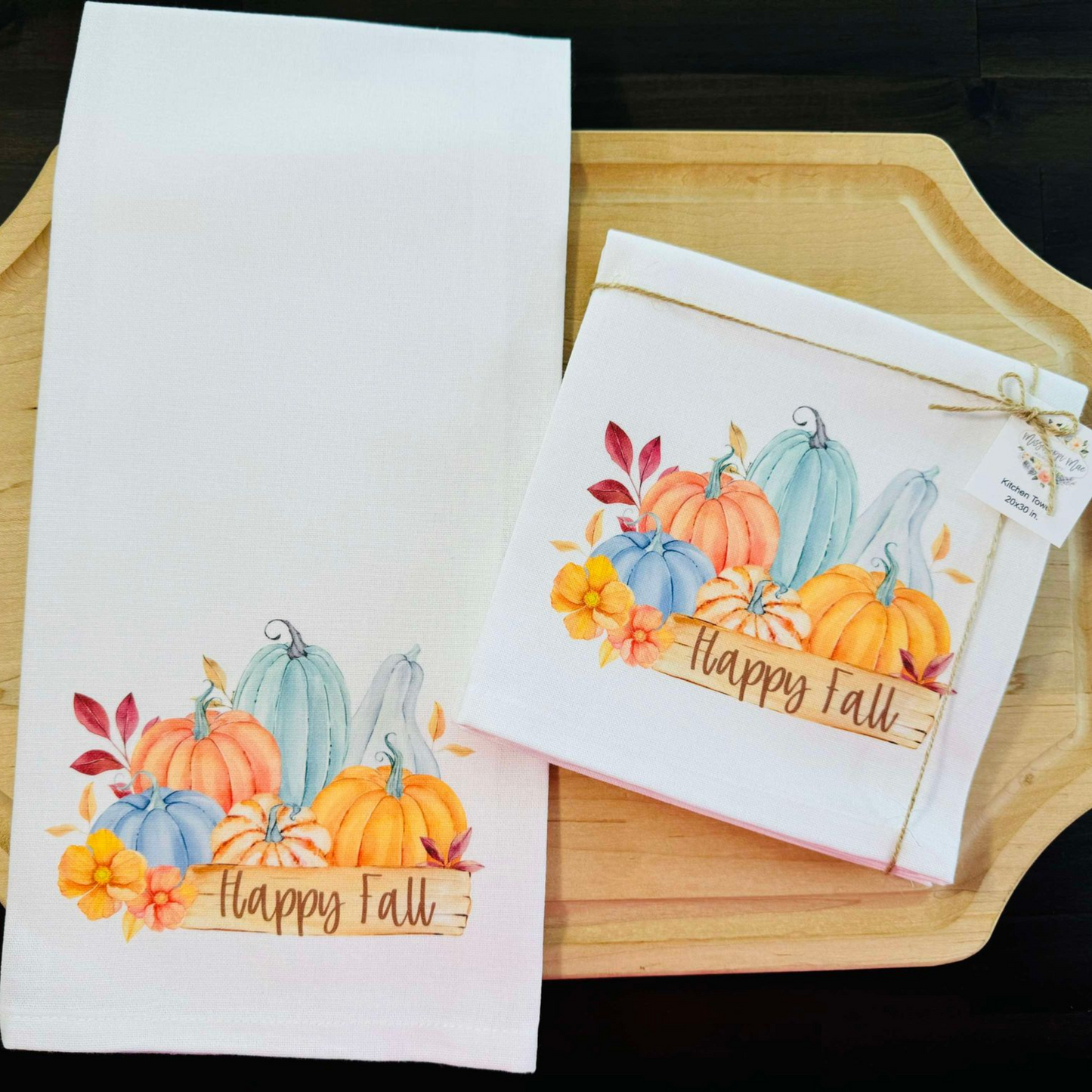 Happy Fall Pumpkins Kitchen Towel