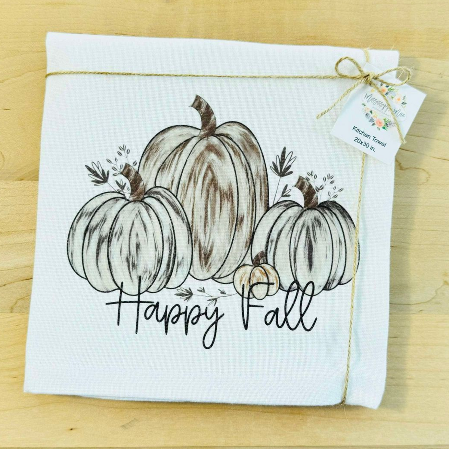 Neutral Pumpkin Kitchen Towel