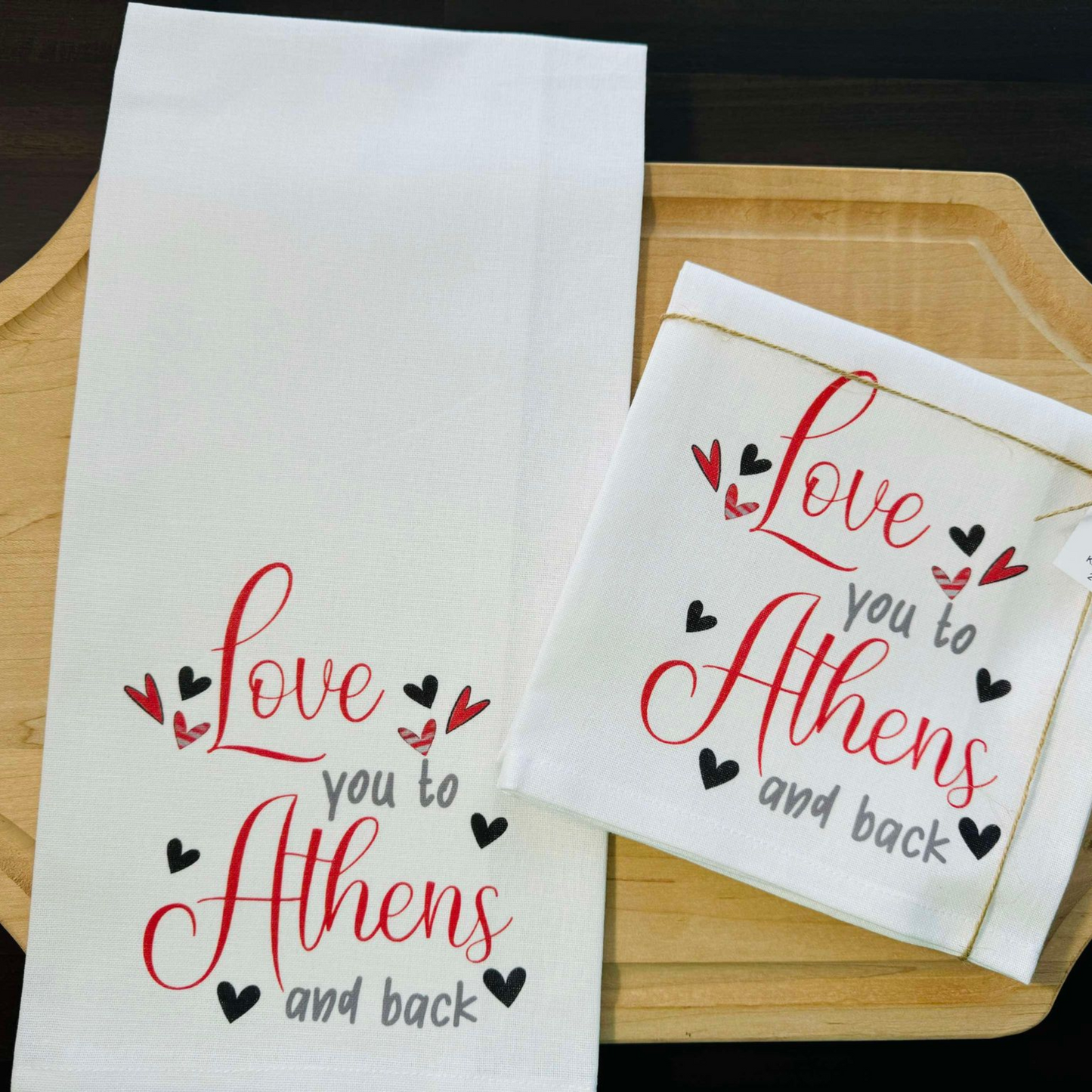 Love Athens Kitchen Towel