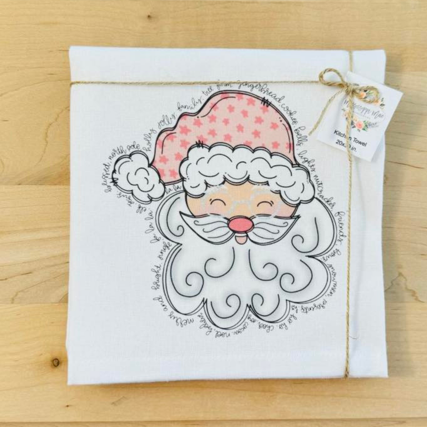 Santa Words Kitchen Towel