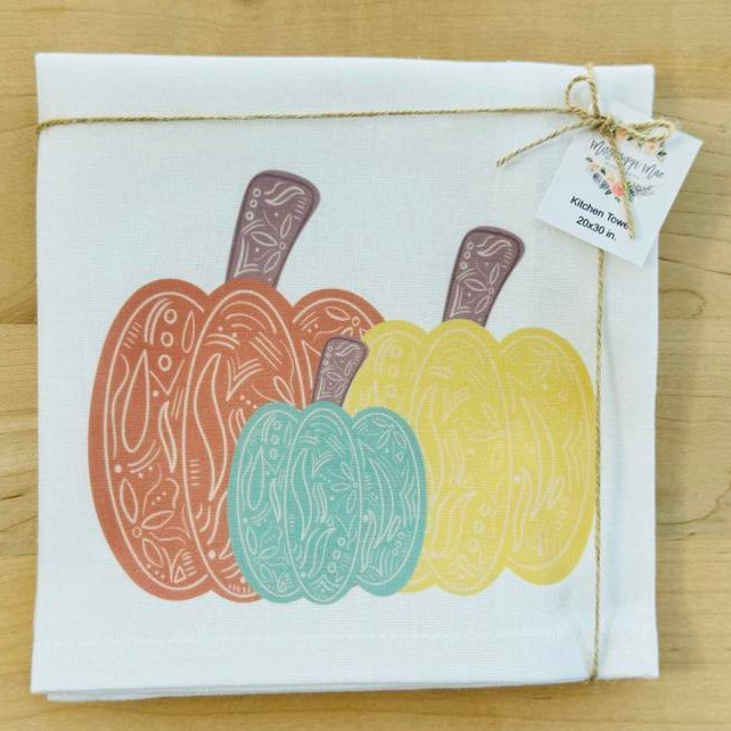 Scroll Pumpkin Kitchen Towel